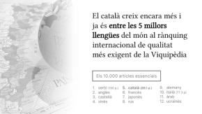 La viquipèdia en català té més qualitat que en francès 