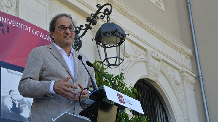 Quim Torra, a la cloenda de la UCE 2020