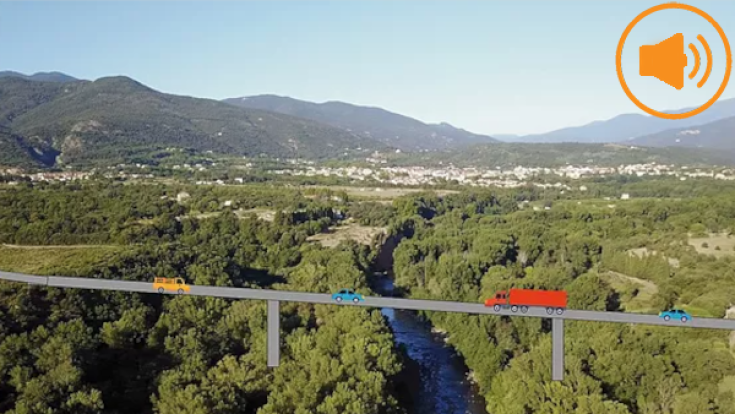 simulació del futur pont publicada per "Bien vivre en Vallespir"