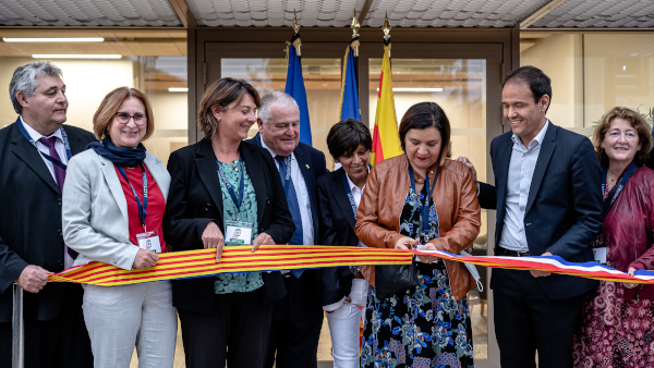 Un moment de la inauguració en presència del secretari d'estat Cedric O