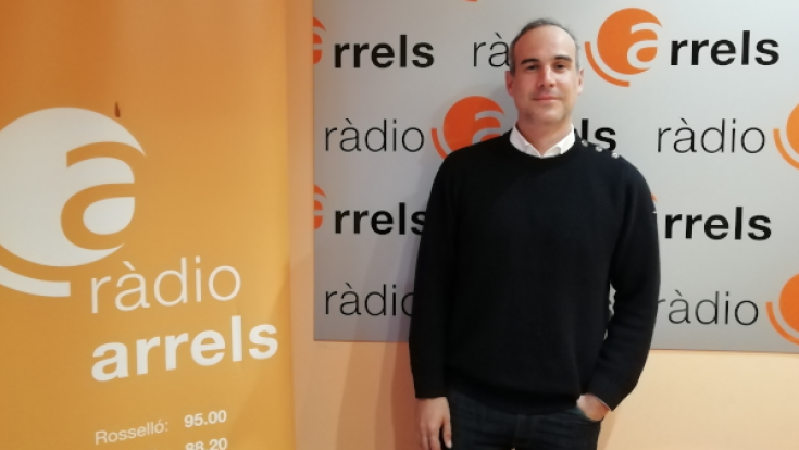 Mateu Pons-Serradell als estudis de Ràdio Arrels. Foto: Laura Bertran