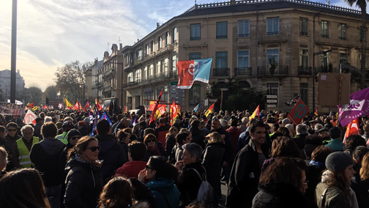 Manifestació a Perpinyà del 10 de desembre del 2019