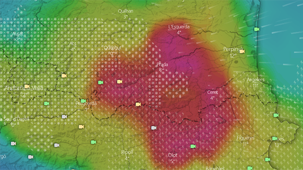 Previsió del temps per Windy: Dimecres 8h00